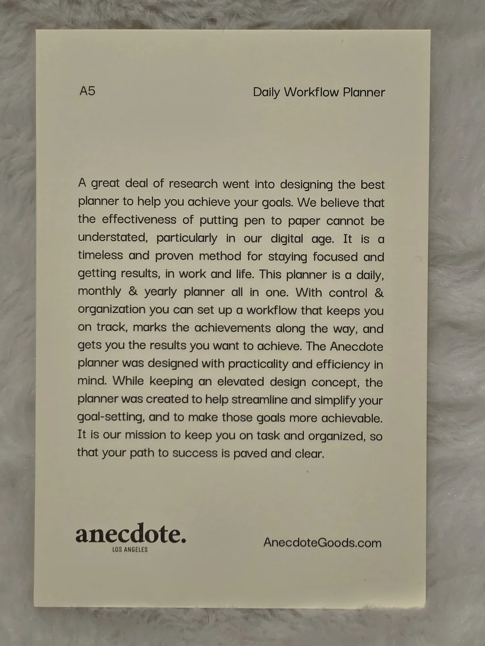 Anecdote Daily Workflow Planner - Green